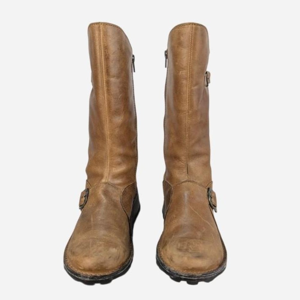 Fly London Mes 210315 Camel Leather Mid Calf Buckle Boot EU 41 / US 10-10.5 - Picture 5 of 8